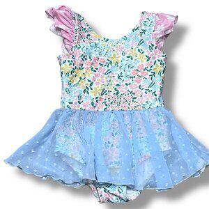 New Cheeky Plum Dance Gymnastics Farrah Skirted Leo in Happiness Size 2T